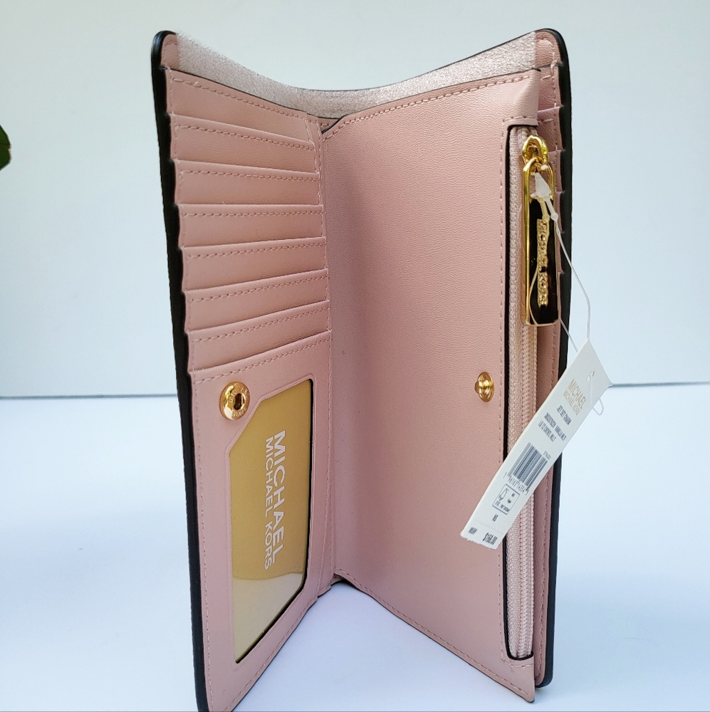🌺MICHAEL KORS🌺 Jet Set CHARM LG TZ  Cntntl  Vanilla Multi Wallet - Picture 5 of 8